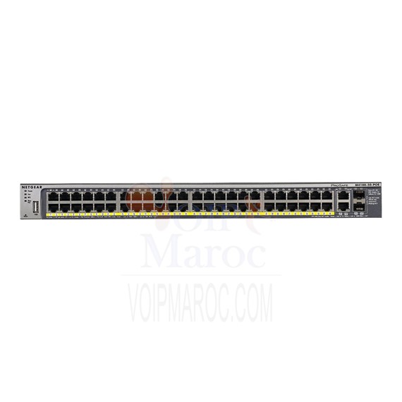Switch Prosafe Manageable 48 Ports 10/100 et 2 Gigabit 48 PoE 380W / 740W 2 x SFP Niveau 2+ Rackable FSM7250P